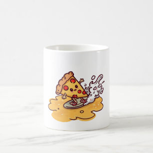 Cute Kawaii Pizza Mok Funny Cheesy Cartoon Eten