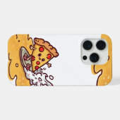 Cute Kawaii Pizza Phone Case Funny Cheesy Food (Verso Horizontal)