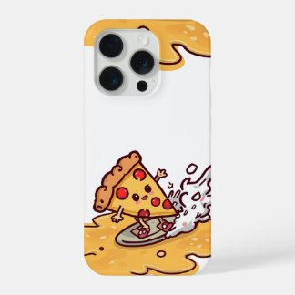 Cute Kawaii Pizza Phone Case Funny Cheesy Food iPhone 15 Pro Hoesje