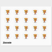 Cute Kawaii Pizza Sticker (Feuille)