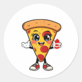 Cute Kawaii Pizza Sticker (Devant)