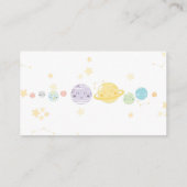 Cute Kawaii Planets met Stars Books for Baby Informatiekaartje (Achterkant)