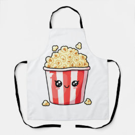 Cute Kawaii Popcorn Bucket Illustration Schort