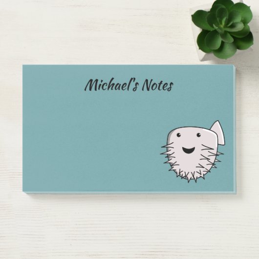 Cute Kawaii Puffer Fish Post-it® Notes (Kantoor)