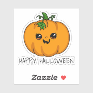 Cute Kawaii Pumpkin Halloween Sticker