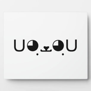 Cute Kawaii Puppy Dog Japans Kaomoji Emoticon Fotoplaat