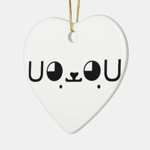 Cute Kawaii Puppy Dog Japans Kaomoji Emoticon Keramisch Ornament