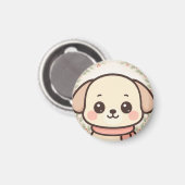 Cute Kawaii Puppy Face Magnet  (Recto/Verso)
