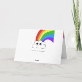 Cute Kawaii Rainbow Cloud Kinderen Hartelijk dank Bedankkaart (Achterkant)