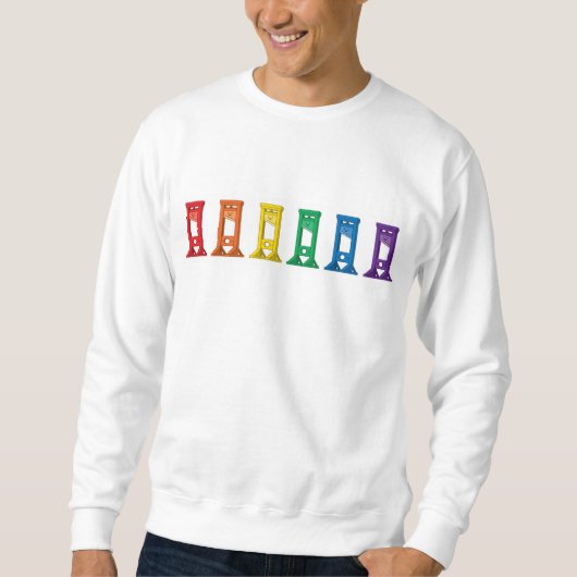 Cute Kawaii Rainbow Guillotine Pride Sweatshirt (Devant)