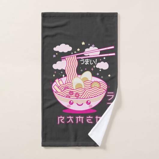 Cute Kawaii Ramen Anime Noodles Ramen Girls, Tiene Handdoek (Handdoek)