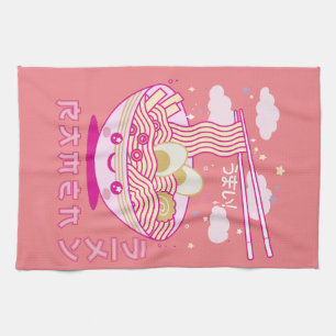 Cute Kawaii Ramen Anime Noodles Ramen Girls, Tiene Theedoek