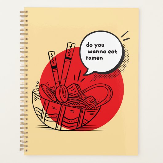 Cute Kawaii Ramen - Funny Japanese Food  Planner (Voorkant)