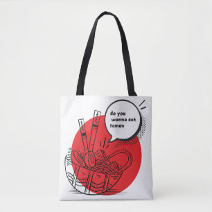 Cute Kawaii Ramen - Grappig Japans eten Draagtas