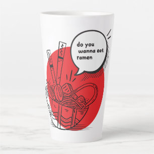 Cute Kawaii Ramen - Grappig Japans eten Latte Mok