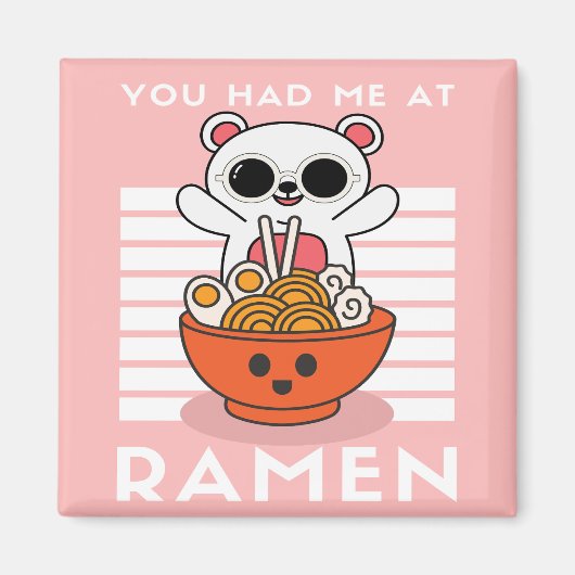 Cute Kawaii Ramen Magneet (Voorkant)
