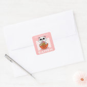 Cute Kawaii Ramen Vierkante Sticker (Envelop)
