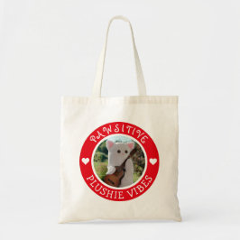 Cute Kawaii Red Pawsitive Plushie Vibes Photo Tote Bag