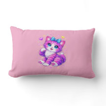 Cute Kawaii Regenboog Kitten Glitter Hartjes Ontwe
