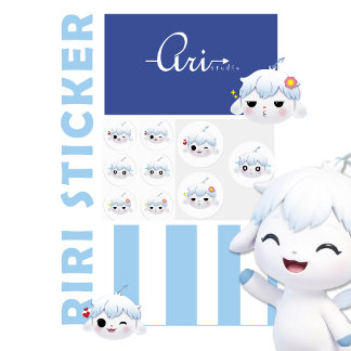 Cute Kawaii Riri Reactie Emoji Sticker Vel