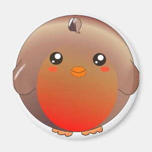 Cute kawaii robin red mamnet magneet