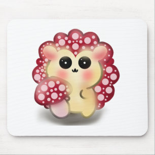 Cute Kawaii Rode Paddenstoel Egeltje Art Muismat