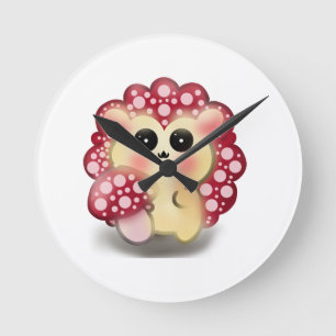 Cute Kawaii Rode Paddenstoel Egeltje Paddenstoel K Ronde Klok