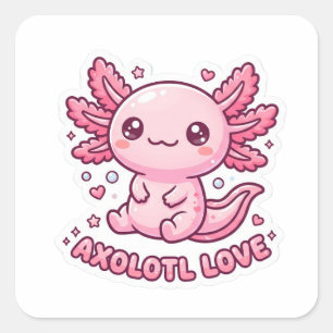 Cute Kawaii Roze Axolotl Sticker