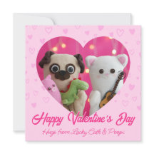 Cute Kawaii Roze Pastel Harten Valentijnsdag