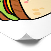 Cute Kawaii Sandwich Poster (Hoek)