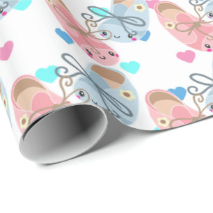 Cute Kawaii schoenen Geslacht blad Cadeaupapier