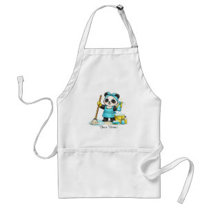 Cute Kawaii Schoonmaak Panda Schort