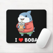 Cute Kawaii Shark Boba Tea Funny Bubble Tea Lover  Muismat (Met muis)