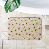 Cute Kawaii Smiling Avocado Pattern Badmat