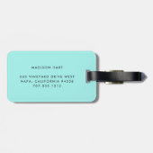 Cute Kawaii Smiling Avocado Pattern Personalized Bagagelabel (Achterkant horizontaal)