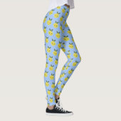 Cute Kawaii Smiling Lemon Pattern Leggings (Rechts)