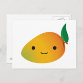 Cute Kawaii Smiling Mango Briefkaart (Voorkant / Achterkant)