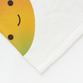 Cute Kawaii Smiling Mango Fleece Deken (Hoek)