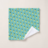 Cute Kawaii Smiling Pineapple Pattern Bad Handdoek (Wasdoekje)