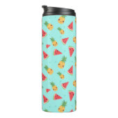 Cute Kawaii Smiling Pineapple & Watermelon Thermosbeker (Geroteerd rechts)
