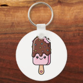 Cute Kawaii Smiling Popsicle Sleutelhanger (Achterkant)