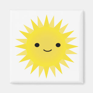 Cute Kawaii Smiling Sun Magneet