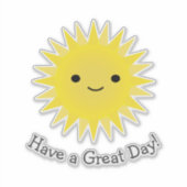 Cute Kawaii Smiling Sun Sticker (Voorkant)