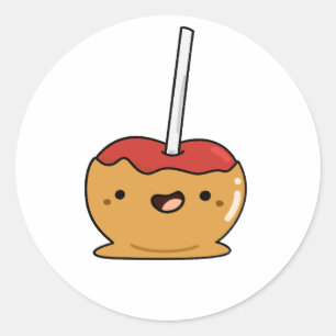 Cute Kawaii Snoep Apple Ronde Sticker