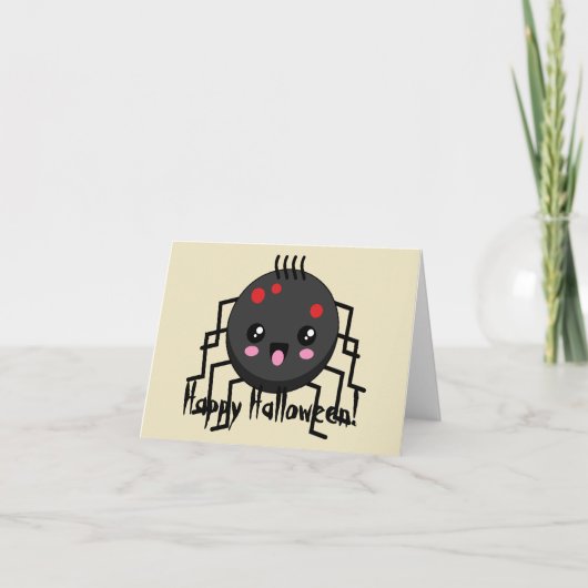 Cute Kawaii Spider Bedankkaart (Voorkant)