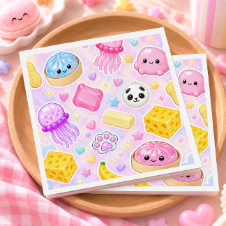 Cute Kawaii Squishies Meisje Verjaardagsfeestje Servet