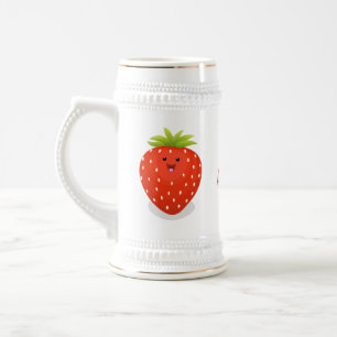 Cute kawaii strawberry cartoon illustration bierpul