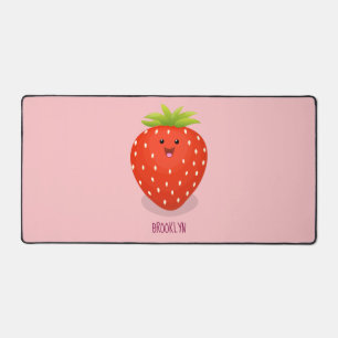 Cute kawaii strawberry cartoon illustration bureaumat