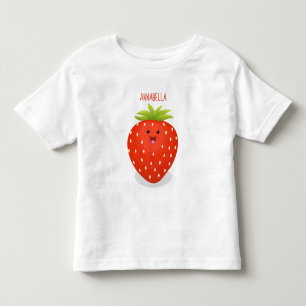Cute kawaii strawberry cartoon illustration kinder shirts