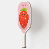 Cute kawaii strawberry cartoon illustration  pickleball paddle (Links)
